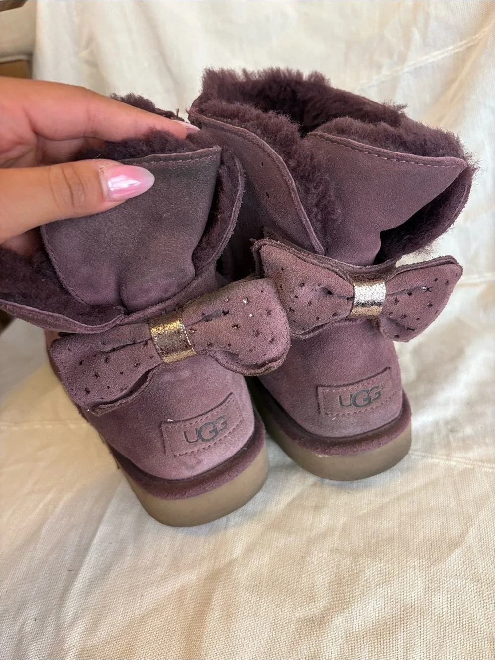 UGG Stargirl Bow Mini boots in a purple 